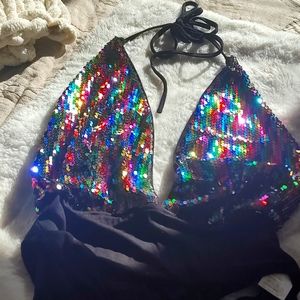 Sequence v bodysuit top! Super fun for the 4th of July or a fun night out!